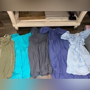 Assorted Dresses in Blue and Green Tones